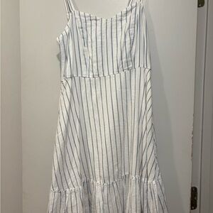 Old Navy White and Blue Striped Dress
